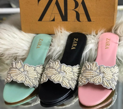 Zara Embroidered Flats