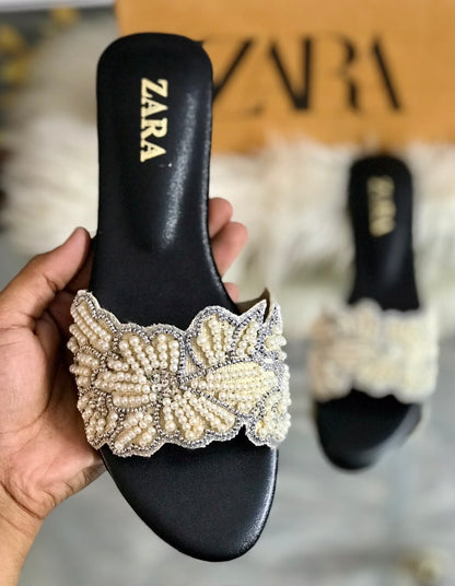 Zara Embroidered Flats