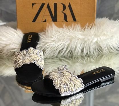 Zara Embroidered Flats