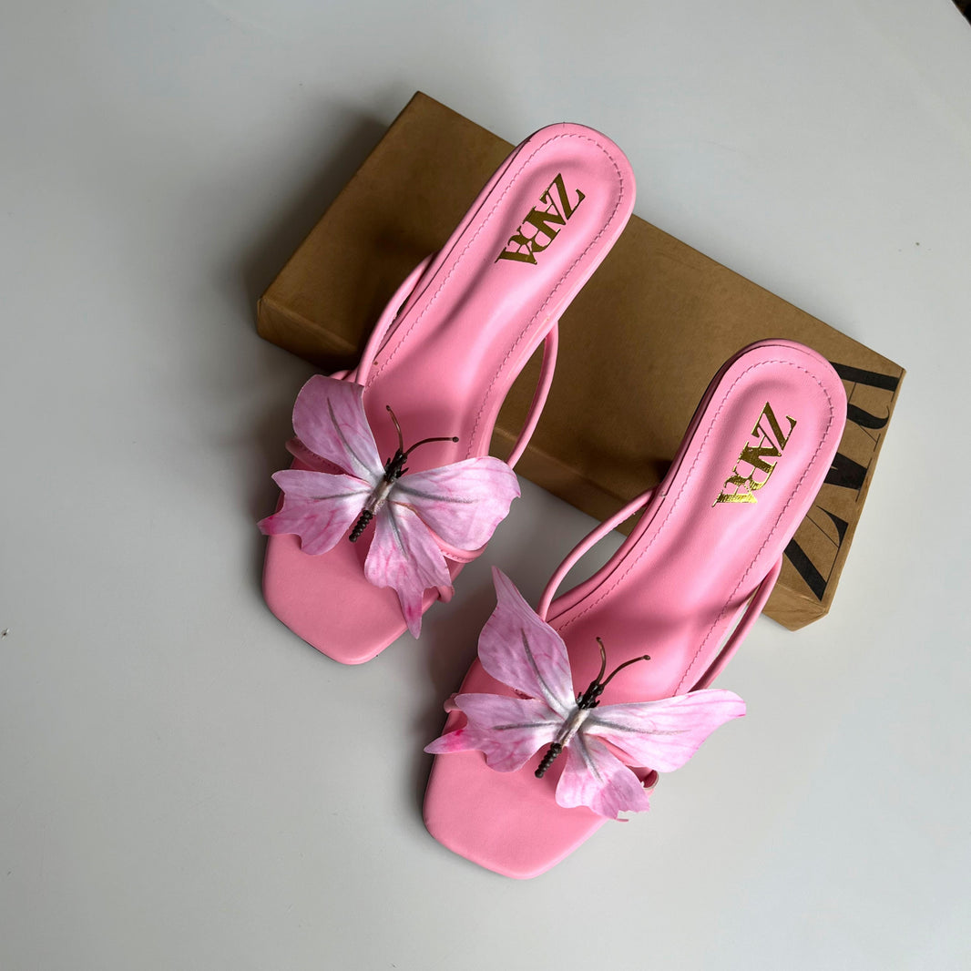 Zara Floral Heels
