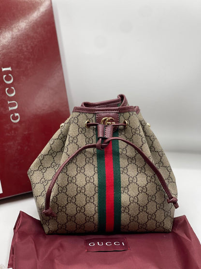 GG Supreme Ophidia Top Handle Bucket Bag