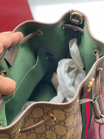 GG Supreme Ophidia Top Handle Bucket Bag