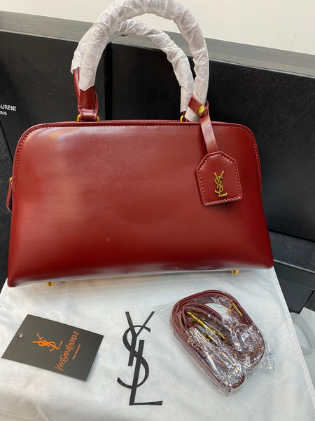 Saint Laurent Sac de jour Leather Bowling Bag