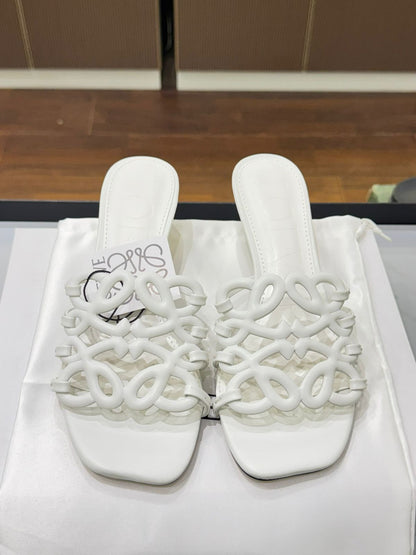 Loewe Petal Anagram in Soft Calfskin Heels