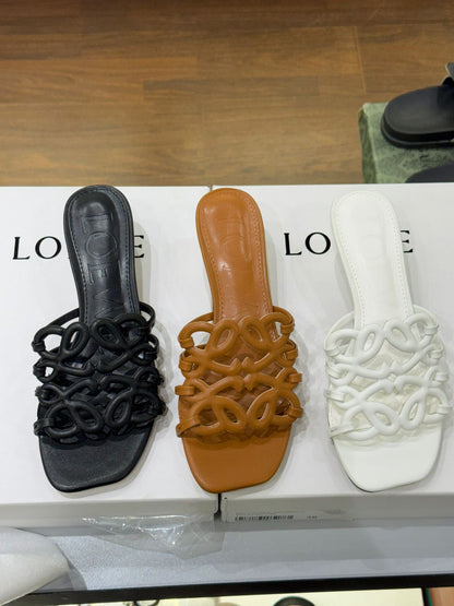 Loewe Petal Anagram in Soft Calfskin Heels