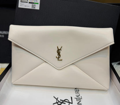 Saint Laurent Women Cassandre Mini Leather Crossbody Bag