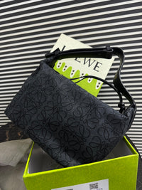 Loewe Small Cubi Anagram Jacquard Canvas Shoulder Bag