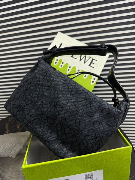 Loewe Small Cubi Anagram Jacquard Canvas Shoulder Bag