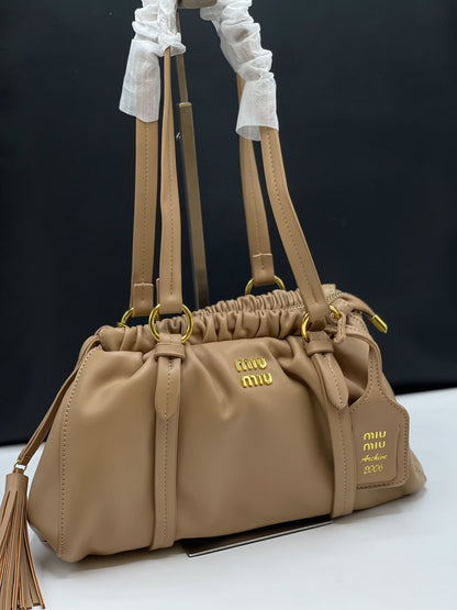 Miu Miu Women's Brown Joie Leather Shoulder Bag