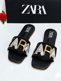 Zara Hand Embroidery Slippers