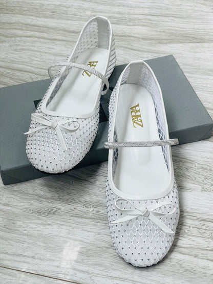 Zara Stone Net Pumps