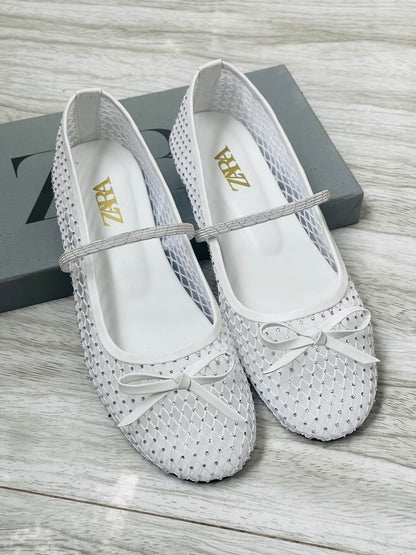 Zara Stone Net Pumps