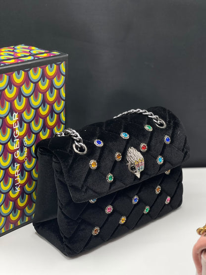 Kurt Geiger London Mini Velvet Kensington Bag