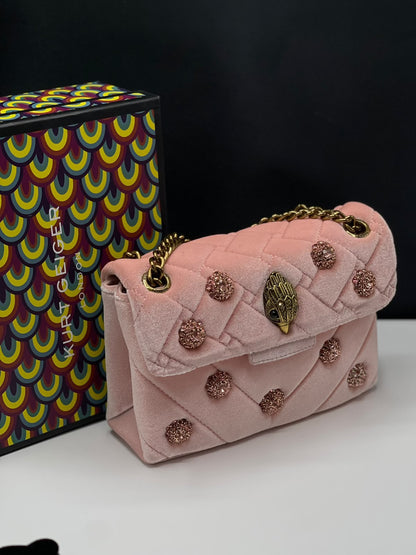 Kurt Geiger London Mini Velvet Kensington Bag
