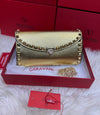 Valentino Rockstud Replica Wallet Black Grained Leather