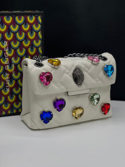 Kurt Geiger Mini Velvet Kensington Bag