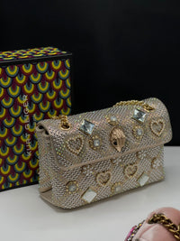 Kurt Geiger Mini Velvet Kensington Bag