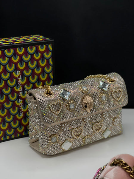 Kurt Geiger Mini Velvet Kensington Bag