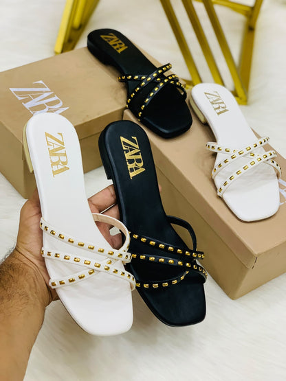 Zara Stud Cross Slipper