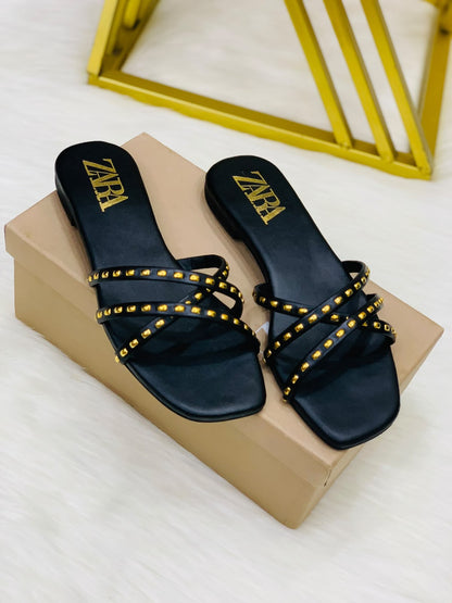 Zara Stud Cross Slipper