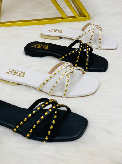 Zara Stud Cross Slipper