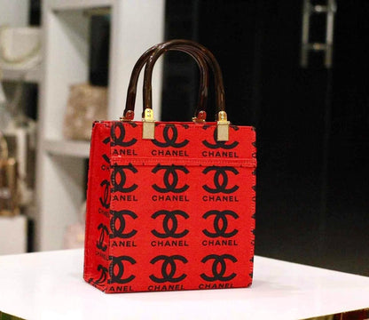 Designer Embossed Mini Top-Handle Bag