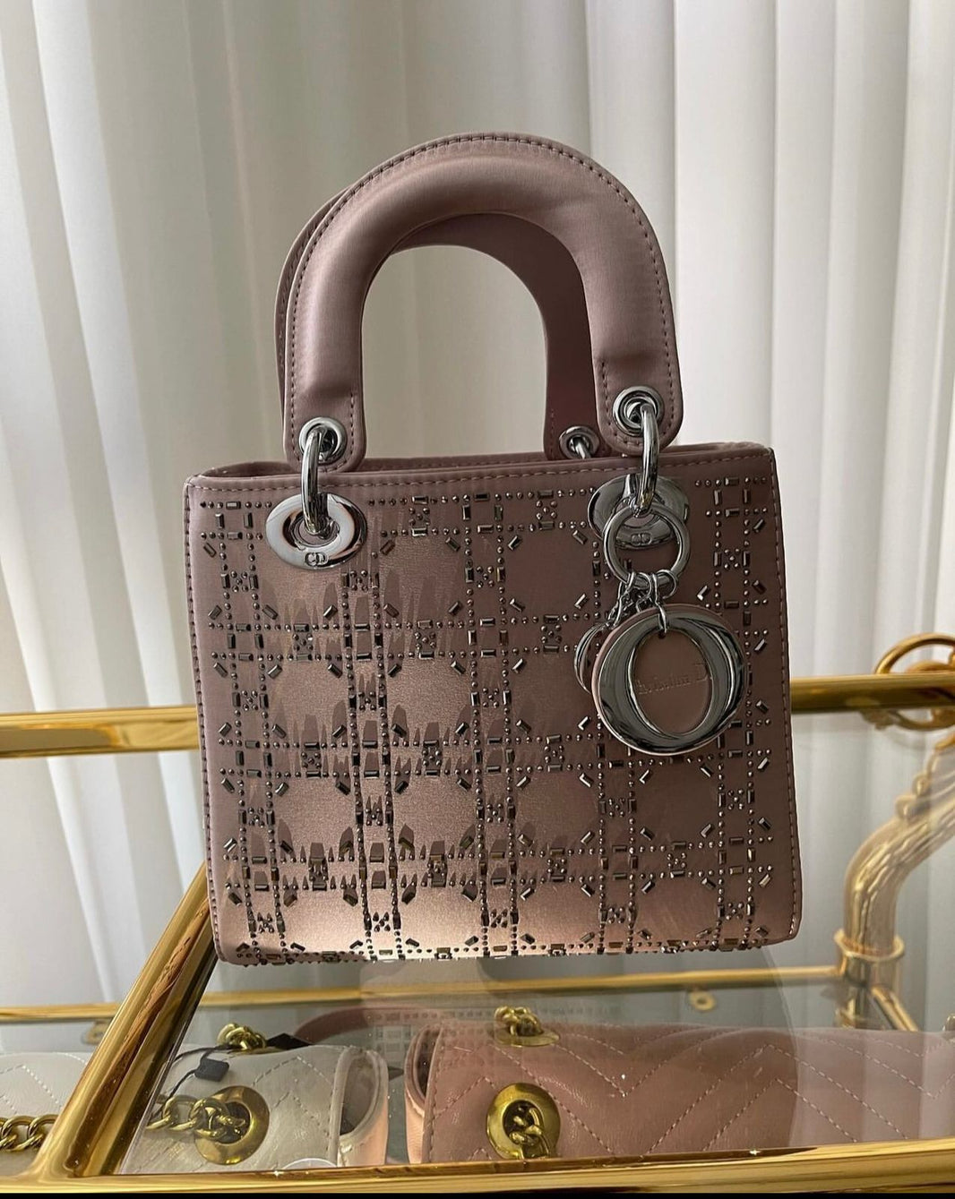 Dior Crystal Blossom Satin Bag