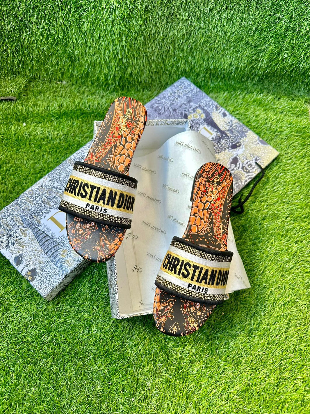 Dior Floral Embroidered House Shoes