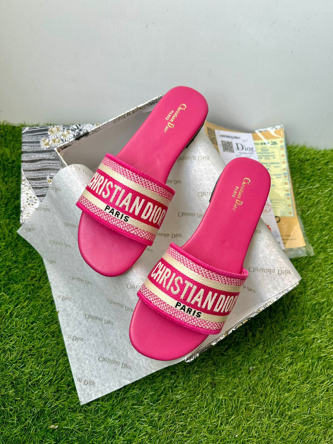 Dior Floral Embroidered House Shoes