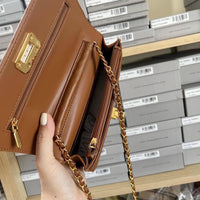 Charles & Keith Quilted Snap Closure Clutch