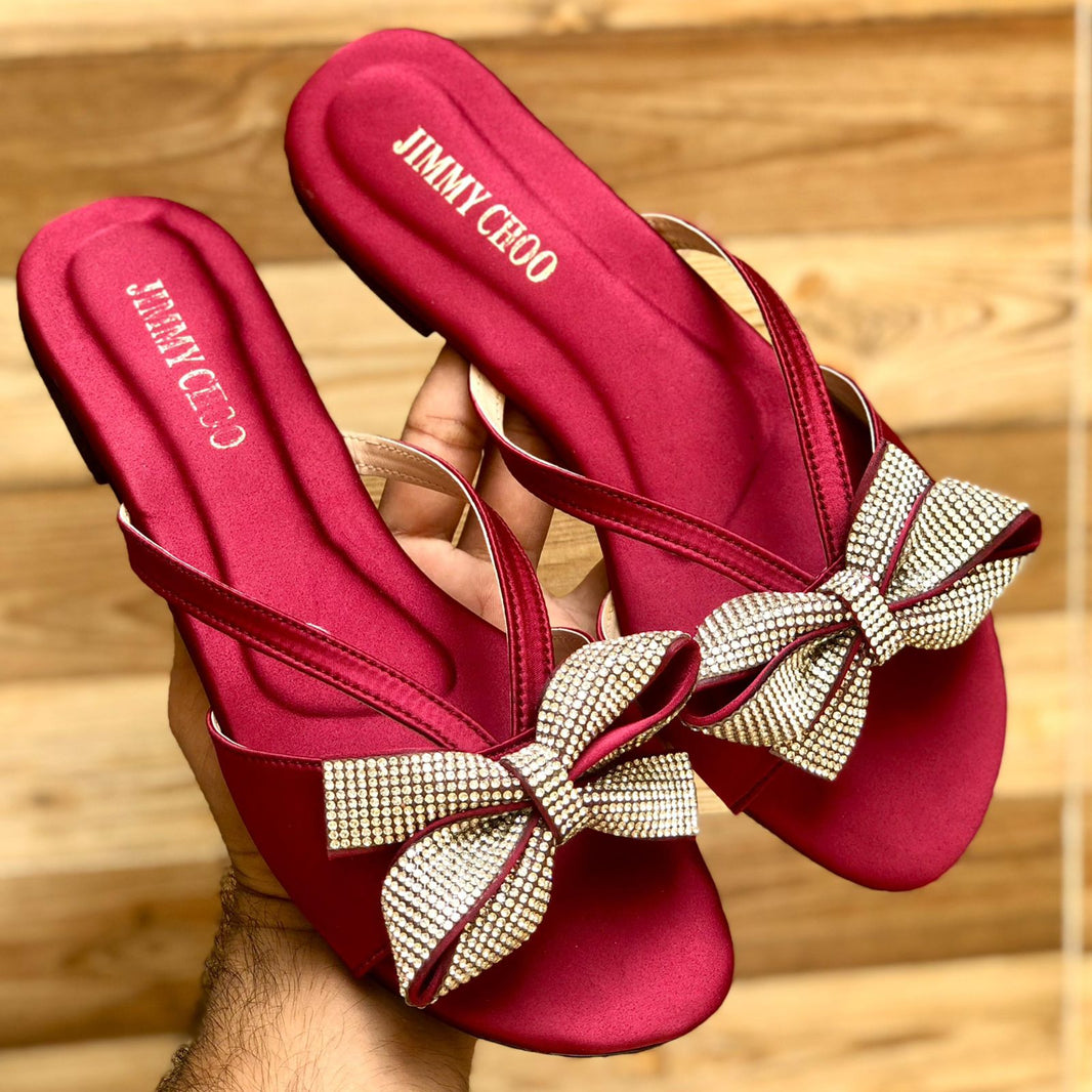 Jimmy Choo Satin Bow Loafers