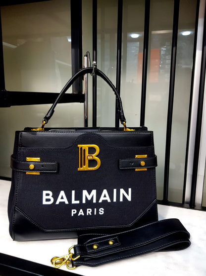 Balmain Canvas Tote with Logo
