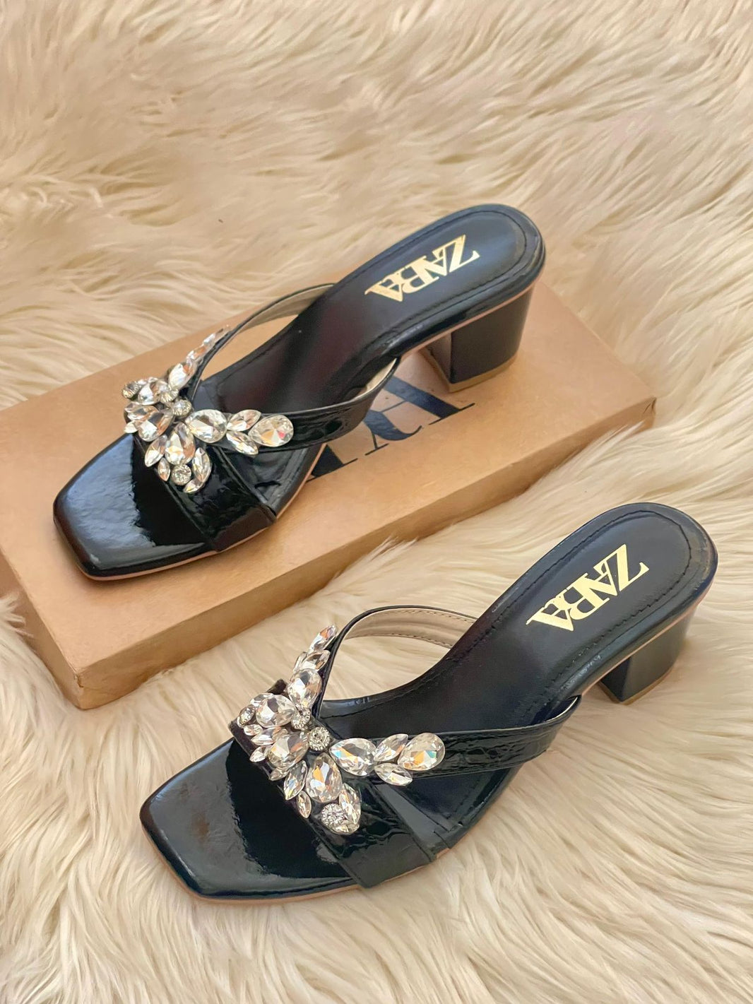 Zara Chunky Heeled Sandals