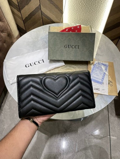 Gucci GG Marmont Black Crossbody Bag + Clutch