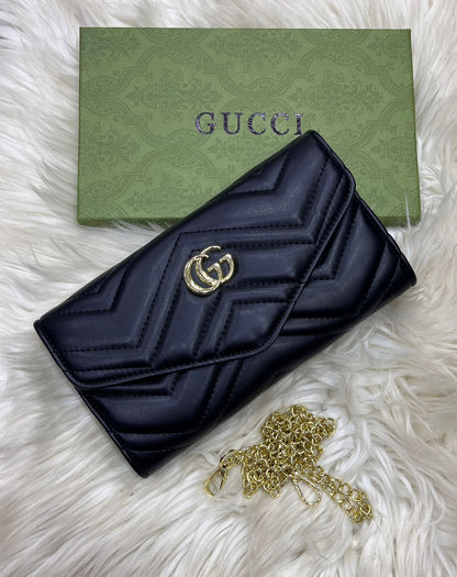 Gucci GG Marmont Black Crossbody Bag + Clutch