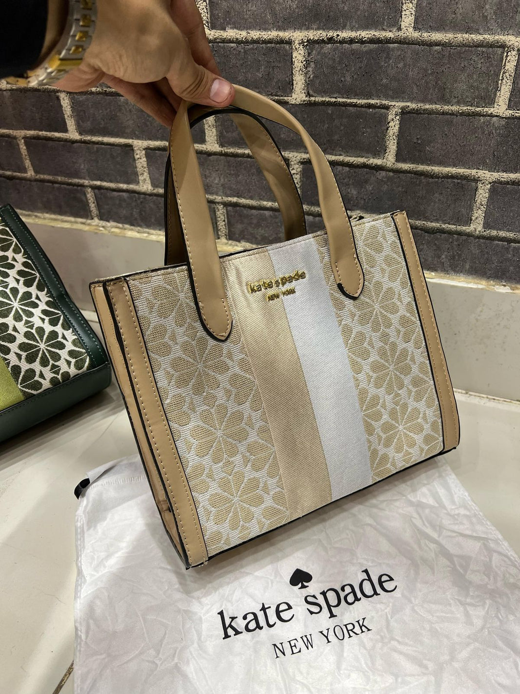 Jacquard Stripe Manhattan Tote Bag