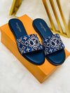 Lv Embroidered Flats