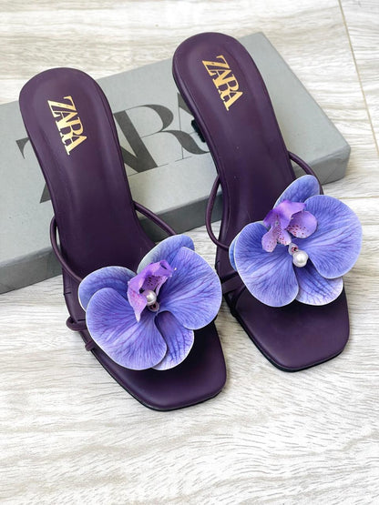 Zara Floral Heels
