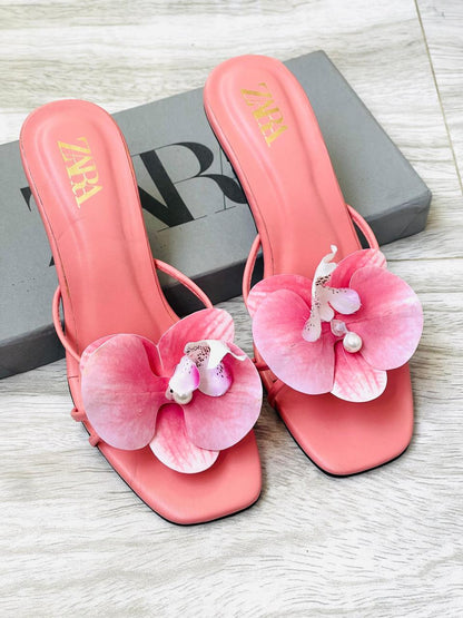 Zara Floral Heels