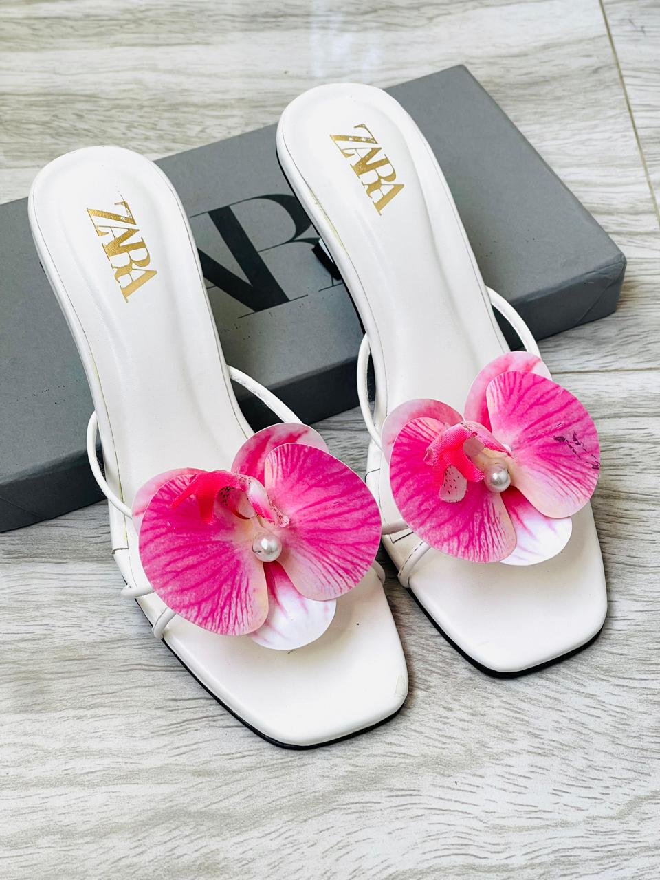 Zara Floral Heels