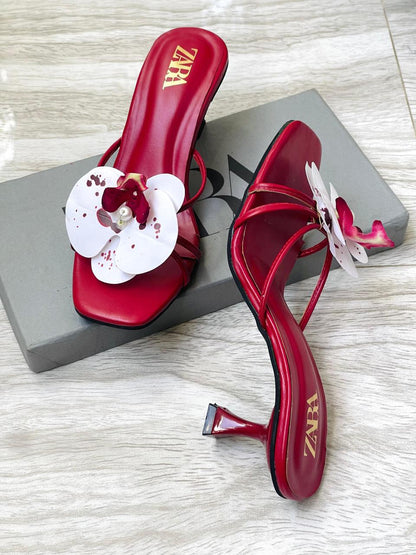 Zara Floral Heels