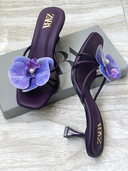 Zara Floral Heels