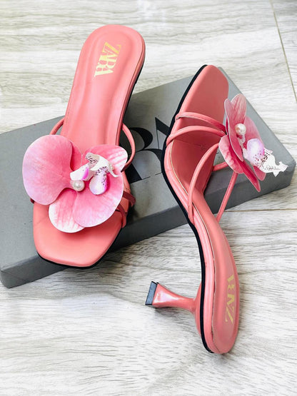 Zara Floral Heels