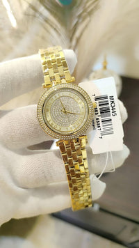 Mk Mini Darci Gold with Crystal Crave Dial Watch