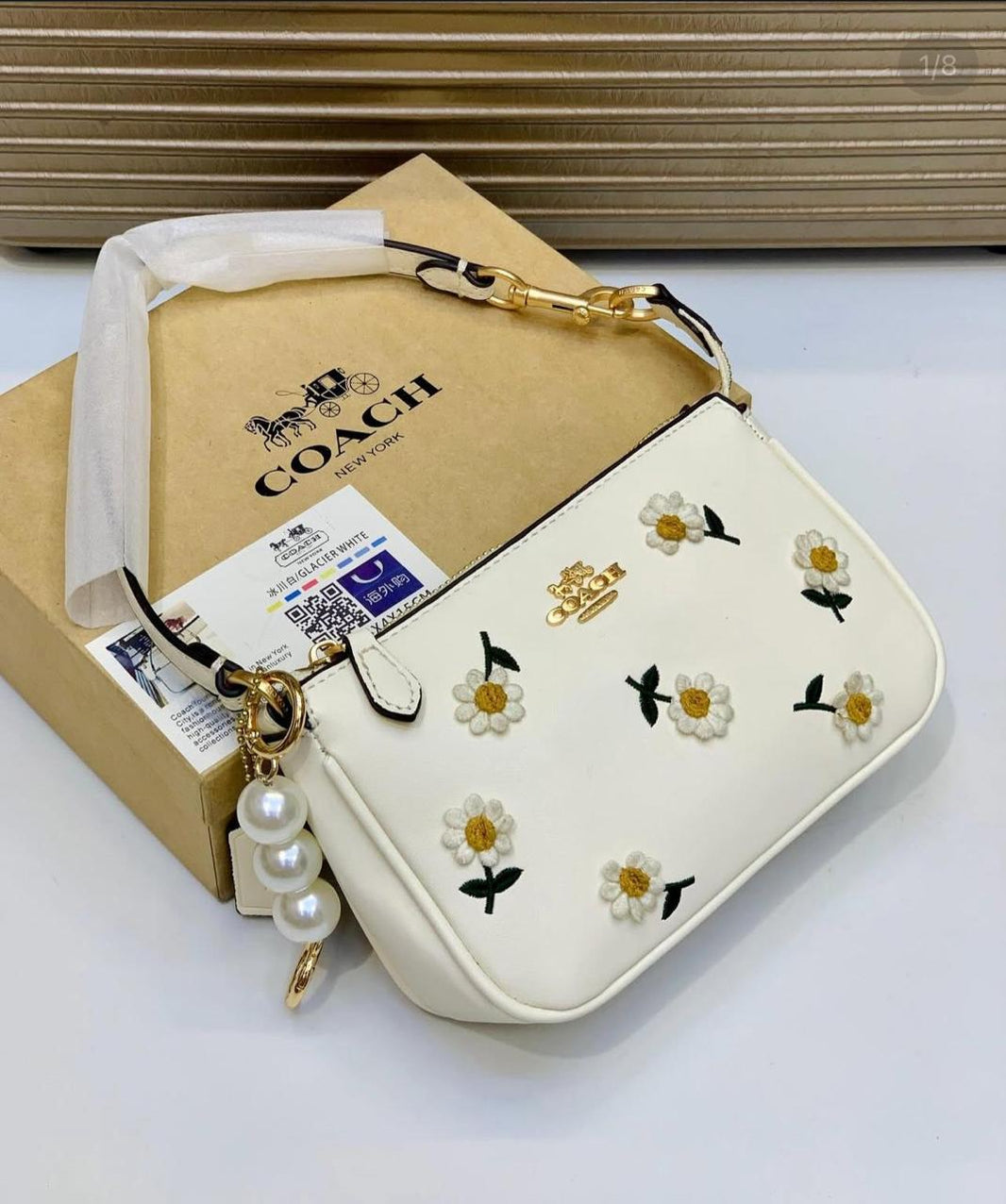 Coach Mm Pearl Strap Shoulder Bag