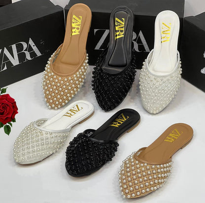 Zara Pearl Loafers