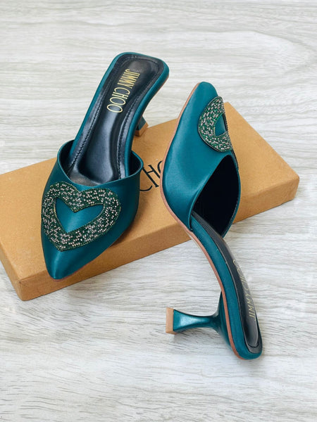 Jc Heart Embelished Heels