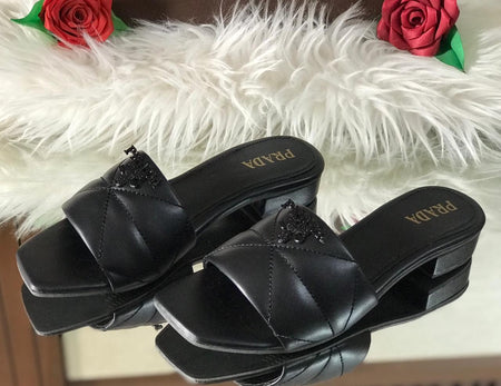 Prada Leather Quilted Block Heels