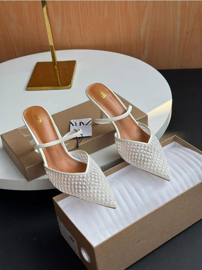 Zara Pearl Heels
