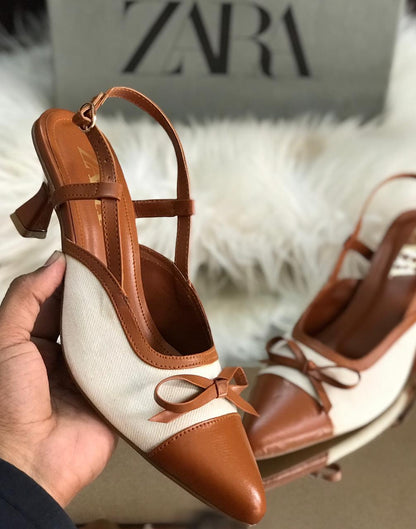Zara Canvas Heels